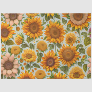 Papel De Seda Bonita colección moderna de girasoles