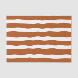 Papel De Seda Bonitas rayas onduladas modernas naranjas