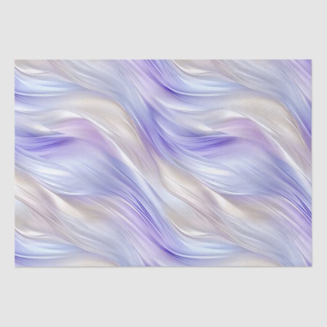 Papel De Seda Bonito Azul Púrpura De Swirls Blanco (Anverso)