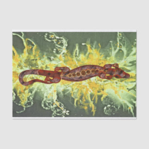 Papel De Seda Bonito BALI LIZARD Diseño rojo + tus ideas