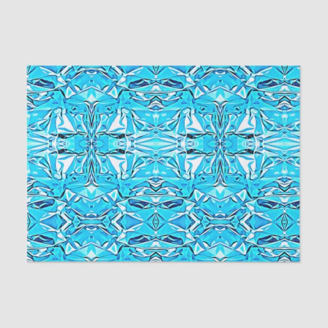 Papel De Seda Bonito Blue Abstract Art Fancy (Anverso)