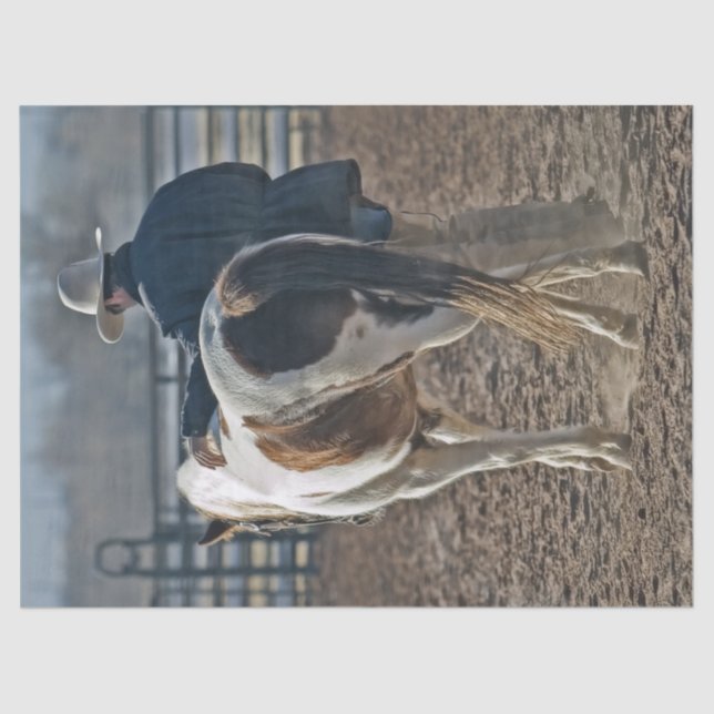 Papel De Seda Bonito Bono de Vaquero de Caballo Occidental (Anverso)