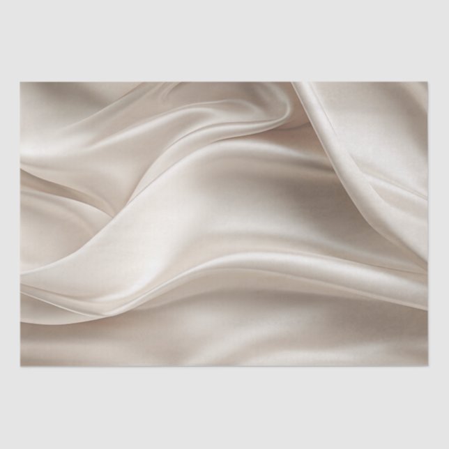 Papel De Seda Bonito Champagne Gold Romantic Faux Satin (Anverso)