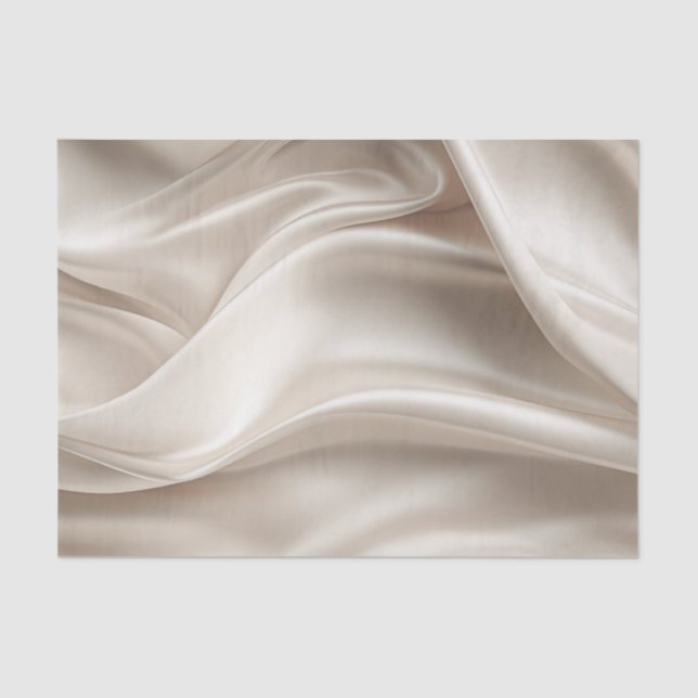 Papel De Seda Bonito Champagne Gold Romantic Faux Satin Boda (Anverso)