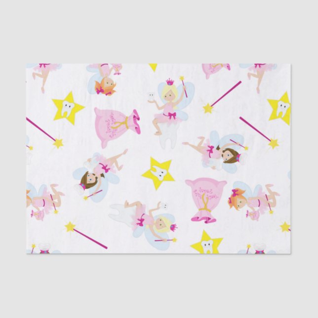 Papel De Seda Bonito Diente Hadas Mágicas Vela Blanca (Anverso)