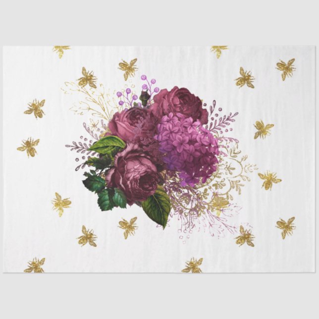 Papel De Seda Bonito diseño de la serie Bee 54 (Anverso)