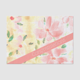 Papel De Seda Bonito Felicitaciones Coral