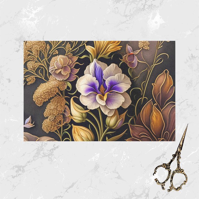 Papel De Seda Bonito Flor Púrpura Art Deco Ilustracion (Subido por el creador)