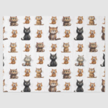 bonito gato negro enojado, gato gris y gato marrón