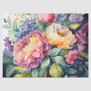 Papel De Seda Bonito Pastel Watercolor Florals