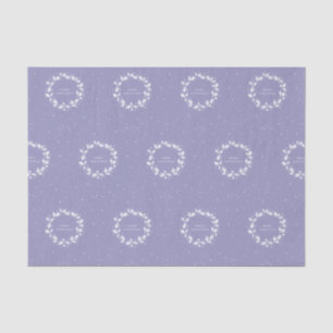 Papel De Seda Bonito Periwinkle Merry Christmas Holly Wreath