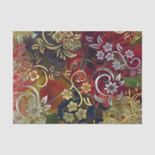 Papel De Seda Bonito Swirls Floral Background Tissue Paper