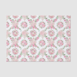 Papel De Seda Bonito y flores rosa dulce Patrón de descomposició
