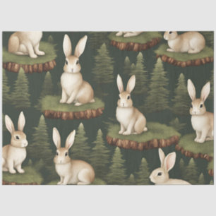 Papel De Seda Bonitos Bunnids Divertidos Sobre El Fondo Eververd