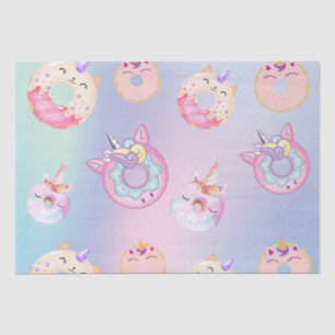 Papel De Seda Bonos de arcoiris de colores pastel de Unicornios