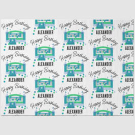 Papel De Seda Bonza Casa Jumping Castillo Cumpleaños Nombre Niño