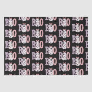 Papel De Seda Boo Ghost Purple Pink Cute Black Halloween