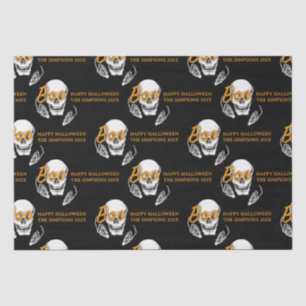 Papel De Seda Boo Happy Halloween Funny Skull fiesta