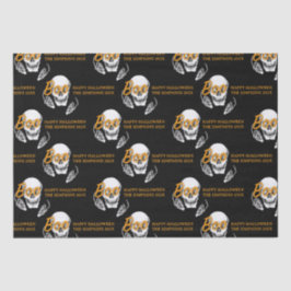 Papel De Seda Boo Happy Halloween Funny Skull fiesta