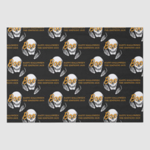 Papel De Seda Boo Happy Halloween Funny Skull fiesta