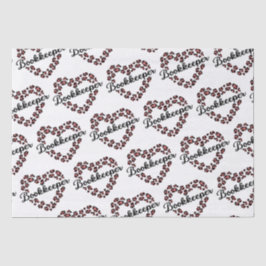 Papel De Seda Bookkeeper Leopard Heart Frame White