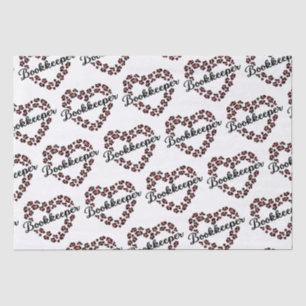 Papel De Seda Bookkeeper Leopard Heart Frame White