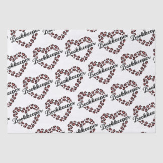 Papel De Seda Bookkeeper Leopard Heart Frame White