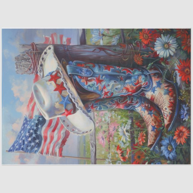 Papel De Seda Boots patrióticos (Anverso)