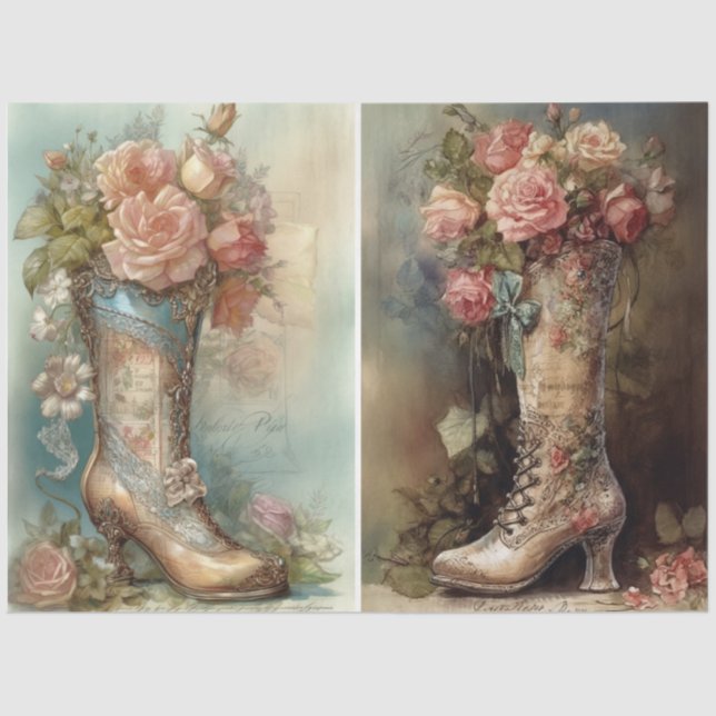 Papel De Seda Boots victorianos (Anverso)