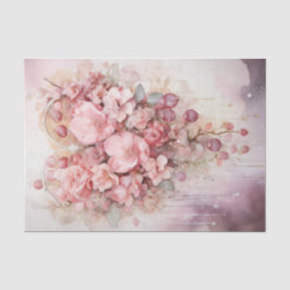 Papel De Seda Bóquet de flores rosadas y rojas de San Valentín