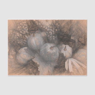 Papel De Seda Boquilla Vintage Antiguo Sepia Gray Fall Sketch Ar