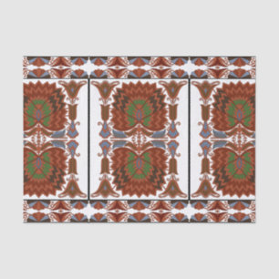 Papel De Seda bordado de arte folclórico antiguo estonio