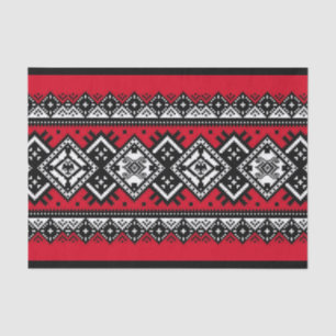 Papel De Seda Bordado rojo