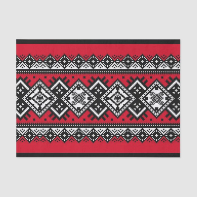 Papel De Seda Bordado rojo (Anverso)