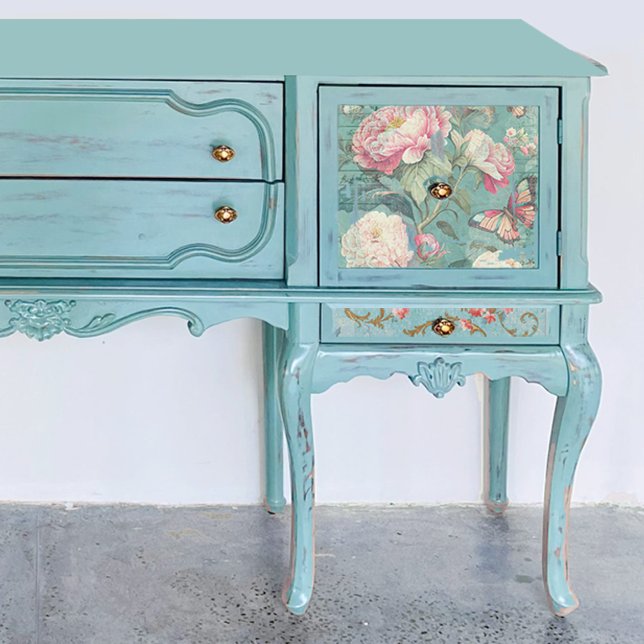 Papel De Seda Borde de decodificación Verde azulada de mariposa  (Subido por el creador)