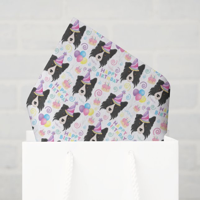 Papel de seda Border Collie (Bolsa de regalo)