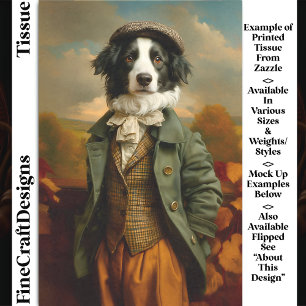 Papel De Seda Border Collie Perro En Otoño DV9R Decoupage