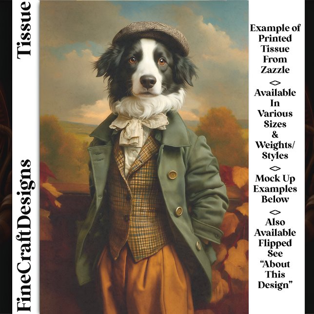 Papel De Seda Border Collie Perro En Otoño DV9R Decoupage (Subido por el creador)
