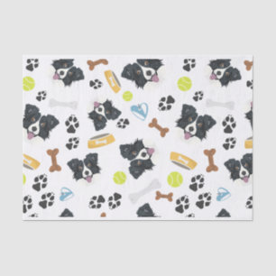 Papel De Seda Border collie sonriente del perro