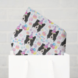 Papel De Seda Border Collie Tissue Paper in White