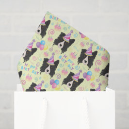 Papel De Seda Border Collie Tissue Paper in Yellow