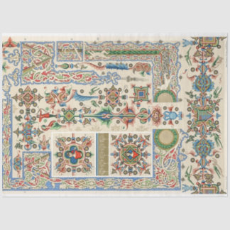 Papel De Seda Bordes decorativos de arte folclórico y desenlace 