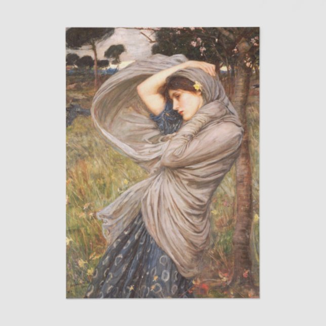 Papel De Seda Boreas de John William Waterhouse (Anverso)