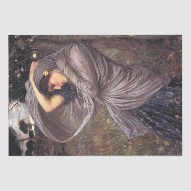 Papel De Seda Boreas de John William Waterhouse, 1903 (Anverso)