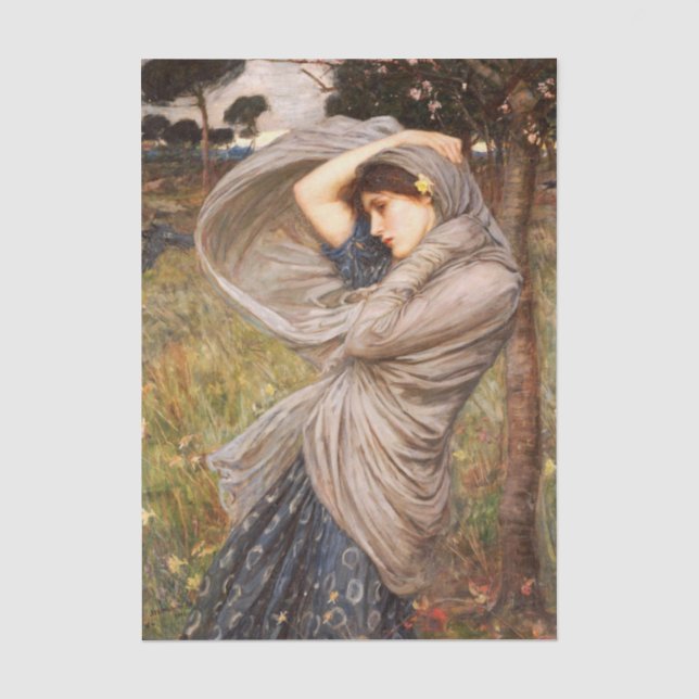Papel De Seda Bóreas por John William Waterhouse (Anverso)