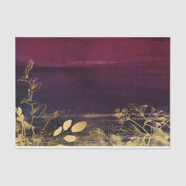 Papel De Seda Borgoña y oro (Anverso)