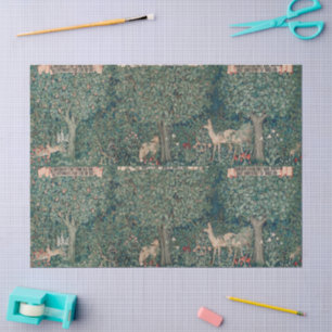 Papel De Seda Bosque Animal Botánico Verdor de William Morris