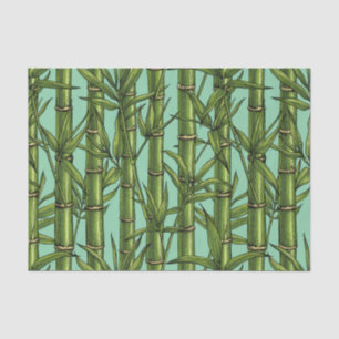 Papel De Seda Bosque de bambú en azul claro