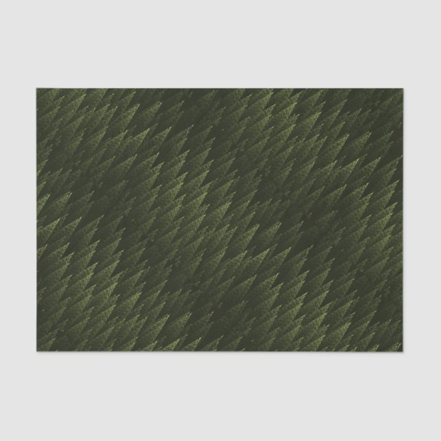Papel De Seda Bosque de Conifer Fractal (Anverso)