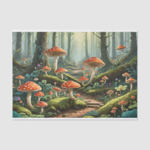Papel De Seda Bosque de Hongos Encantados